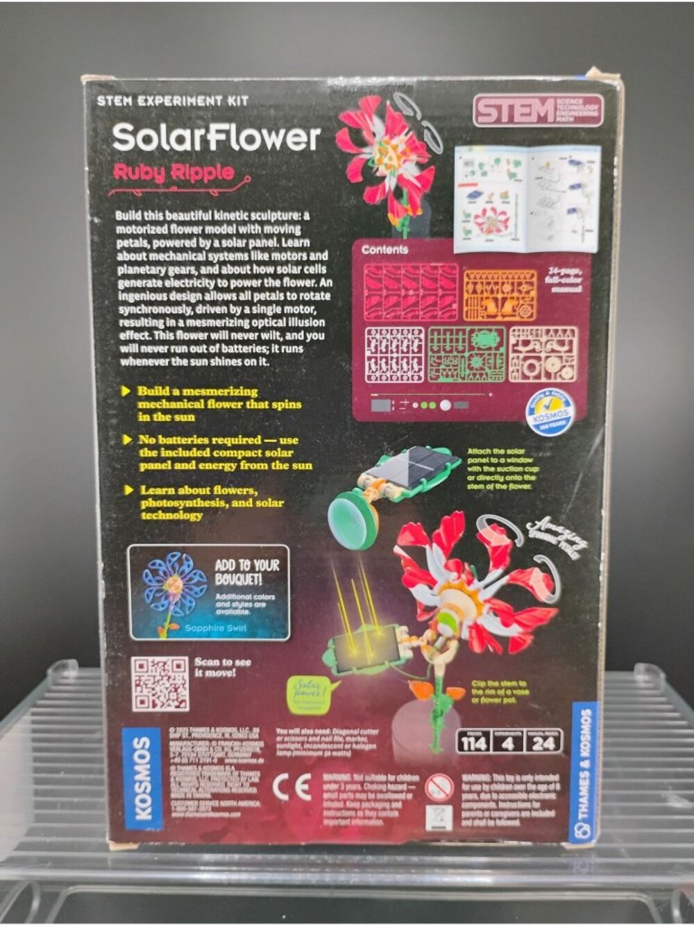 SolarFlower Ruby Ripple STEM Experiment Kit Ages 8+ - Picture 2 of 7